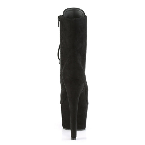 Adore 1020FS Black Vegan Suede 7" High Heel Platform Ankle Boot Size 12 14 10 NY - Totally Wicked Footwear