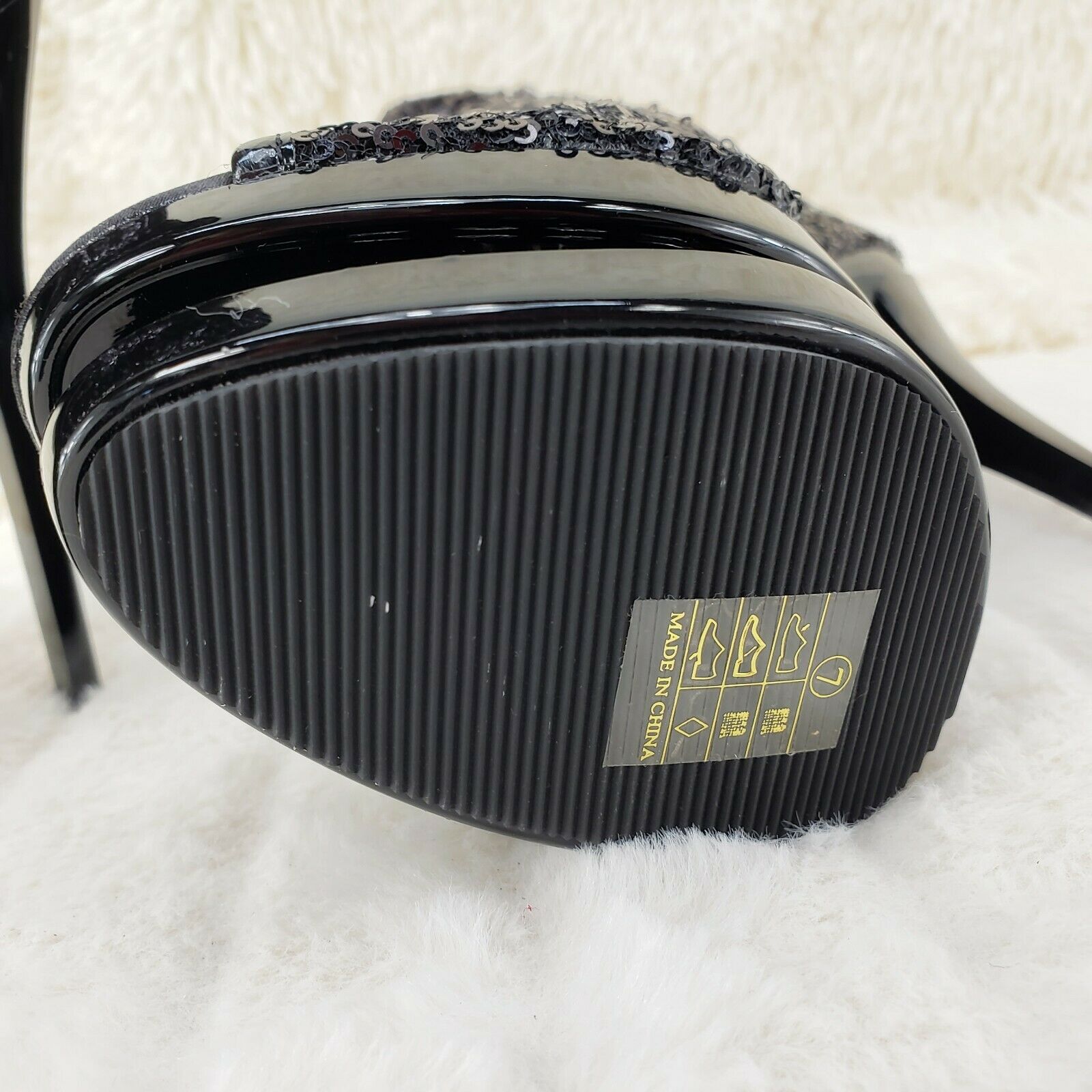 Blondie 1008 Black Sequin Slouchy High Heel Platform Ankle Boots Sizes 5-11 - Totally Wicked Footwear