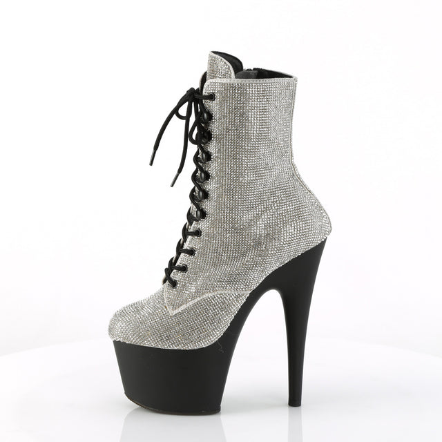 Adore 1020RS Rhinestone 7" Heel Platform Ankle Boots - Totally Wicked Footwear