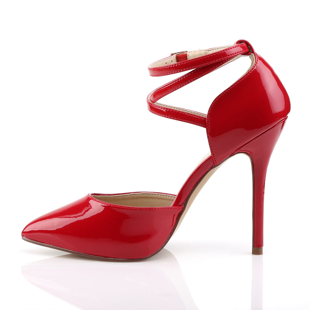 Amuse 25 Red Patent D'Orsay Pump 5" Heels - Direct - Totally Wicked Footwear