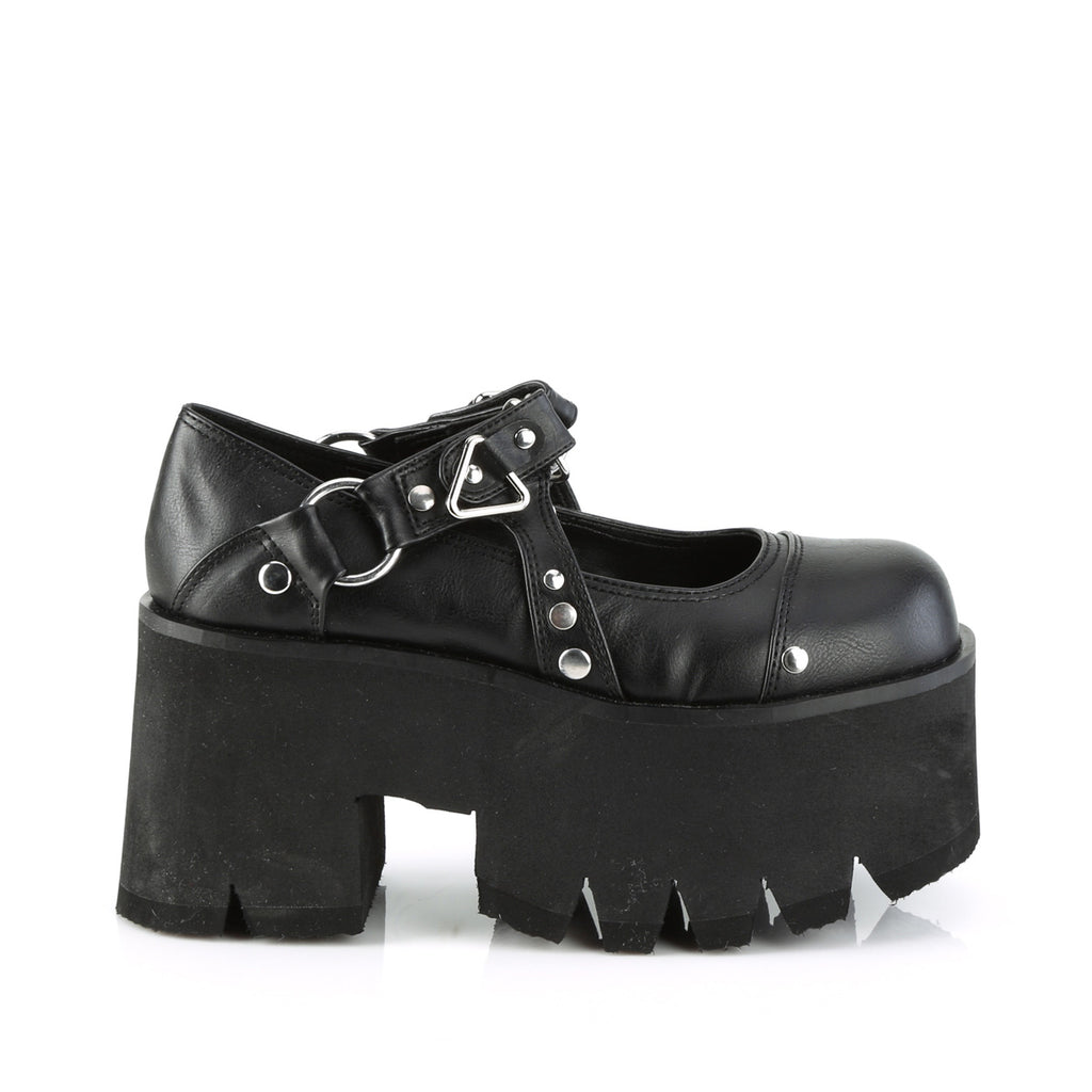 Ashes 33 Platform  Maryjane 3.5" Chunky  Heel Goth punk shoes - Totally Wicked Footwear