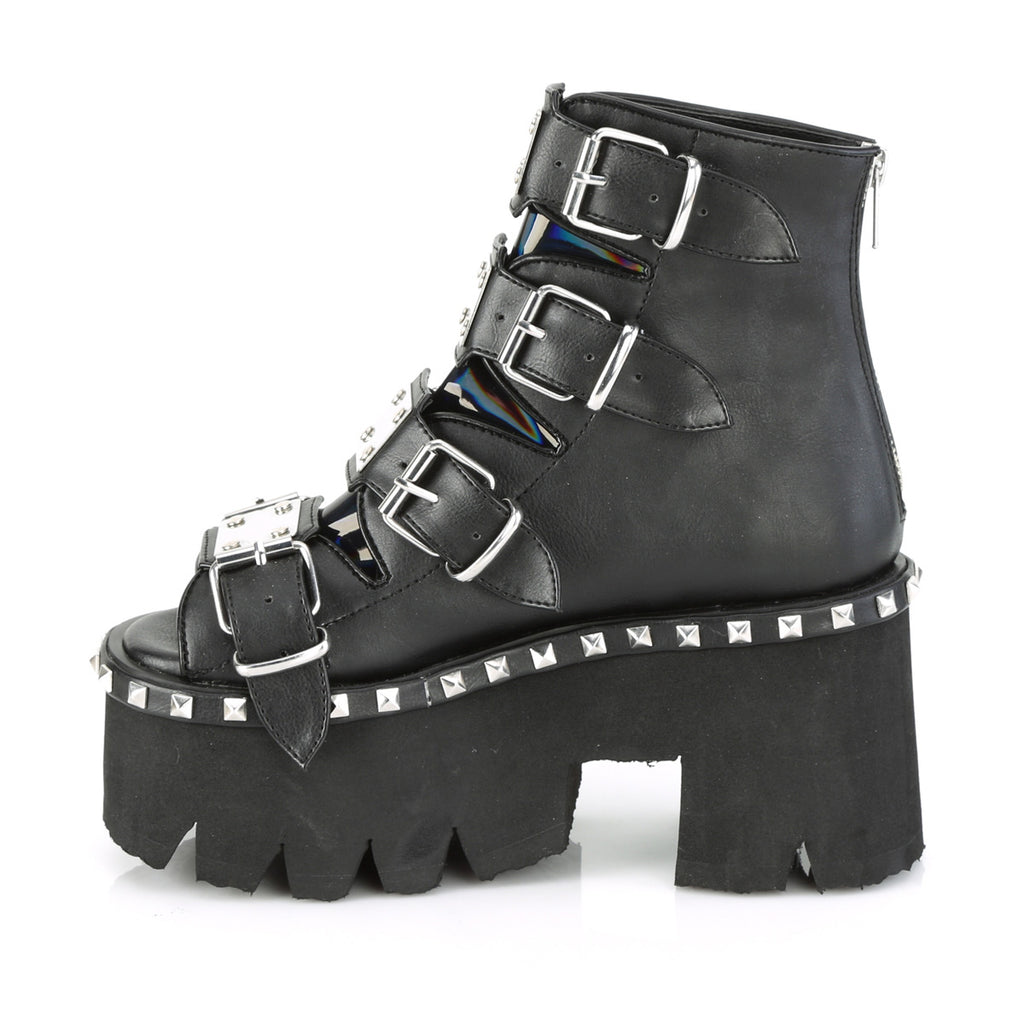 Ashes 70 Platform Goth Sandal Boots  - Demonia Direct - Totally Wicked Footwear