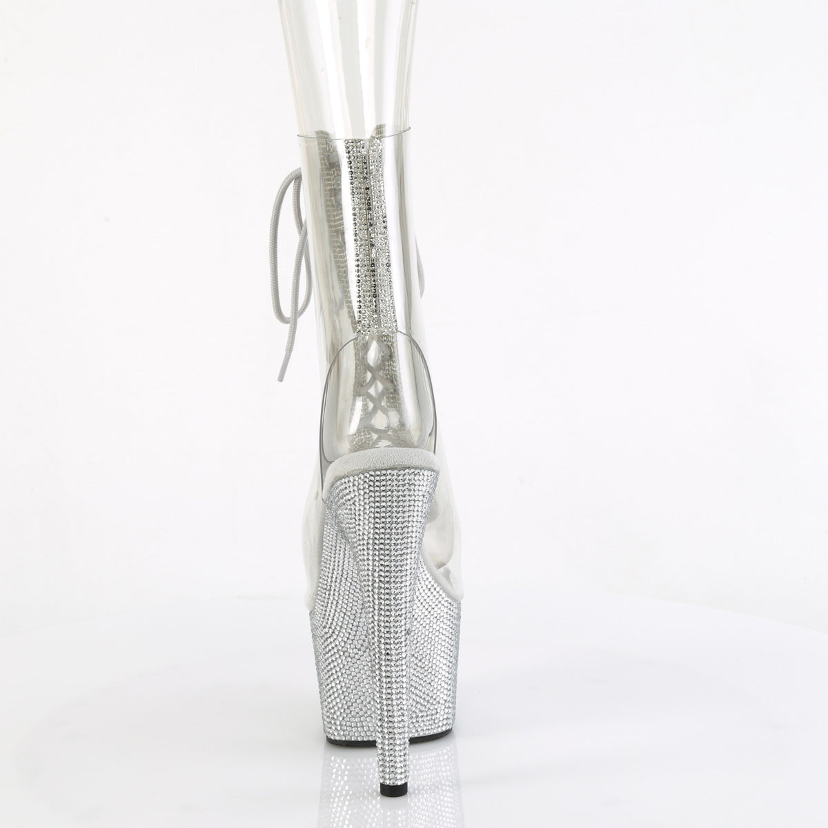 Bejeweled 1016C-2-7 Peep Toe Ankle Boots Rhinestone Platform- Direct - Totally Wicked Footwear
