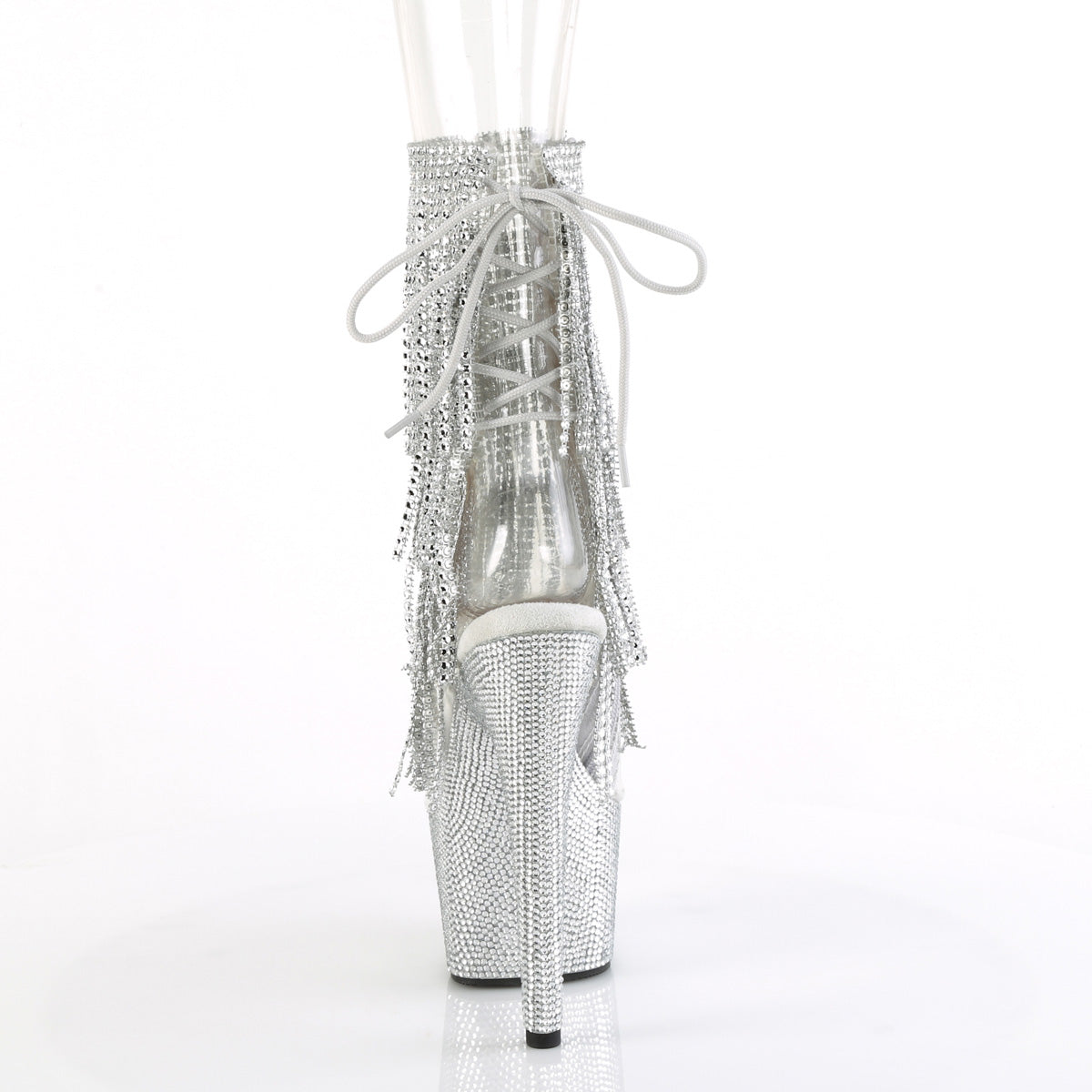 Bejeweled 1017RSF-7 Peep Toe Ankle Boots Rhinestone Platform- Direct - Totally Wicked Footwear