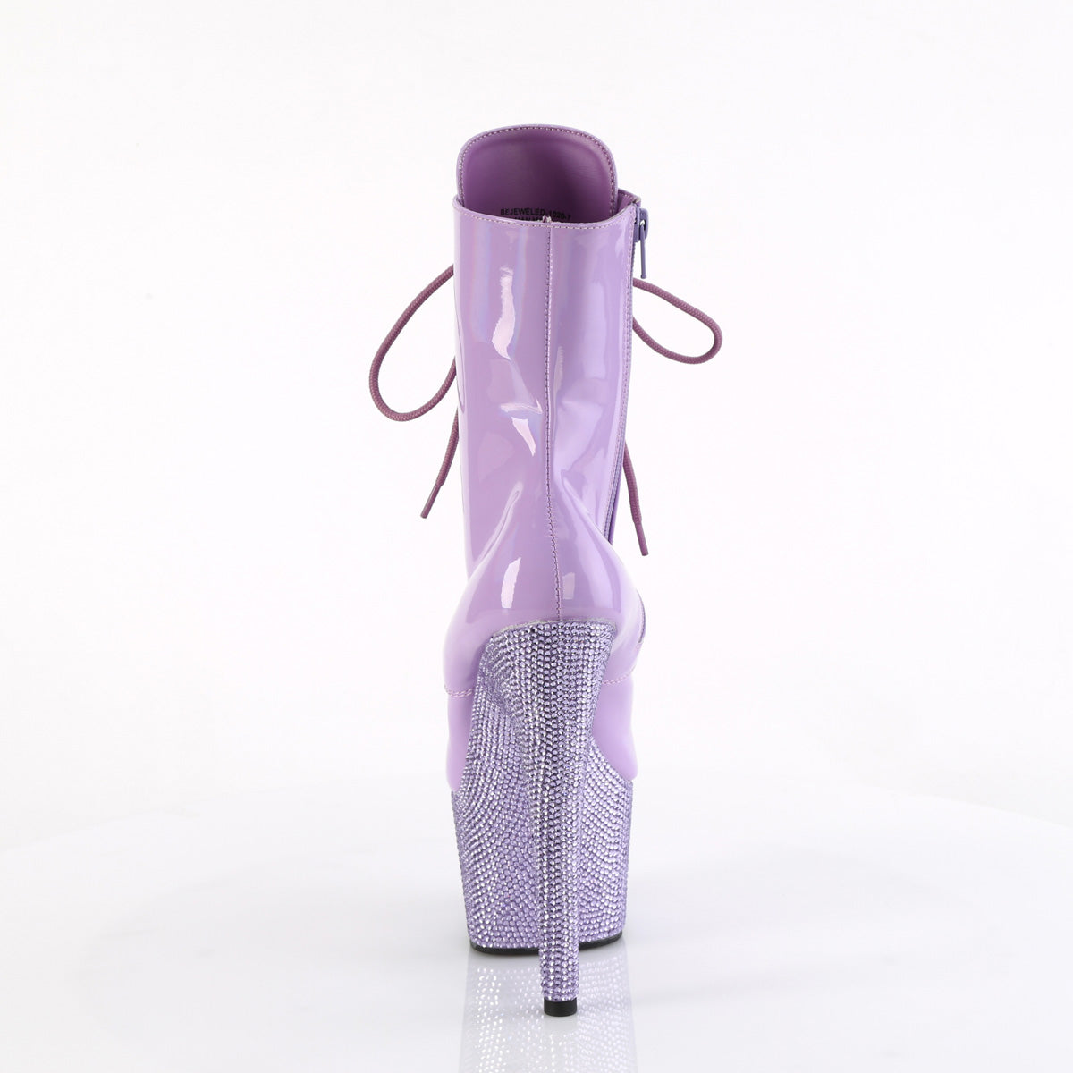 Bejeweled 1020-7 Lilac Purple Patent 7" Rhinestone Heel / Platform Ankle Boots -Direct - Totally Wicked Footwear