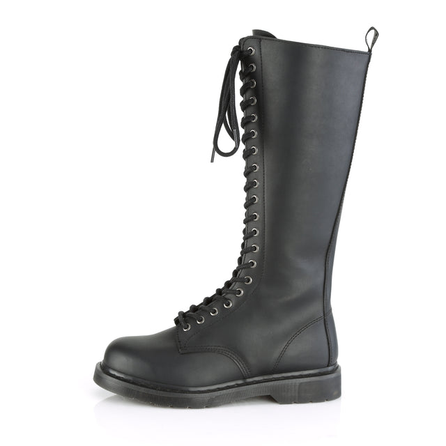 Bolt 400 Black Matte Vegan Leather Mens Knee Boots - Demonia Direct - Totally Wicked Footwear
