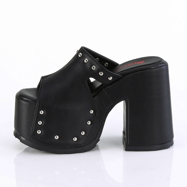 Camel 109 Platform Chunky Goth Punk Slip On Sandal Shoes  - Demonia Direct - Totally Wicked Footwear
