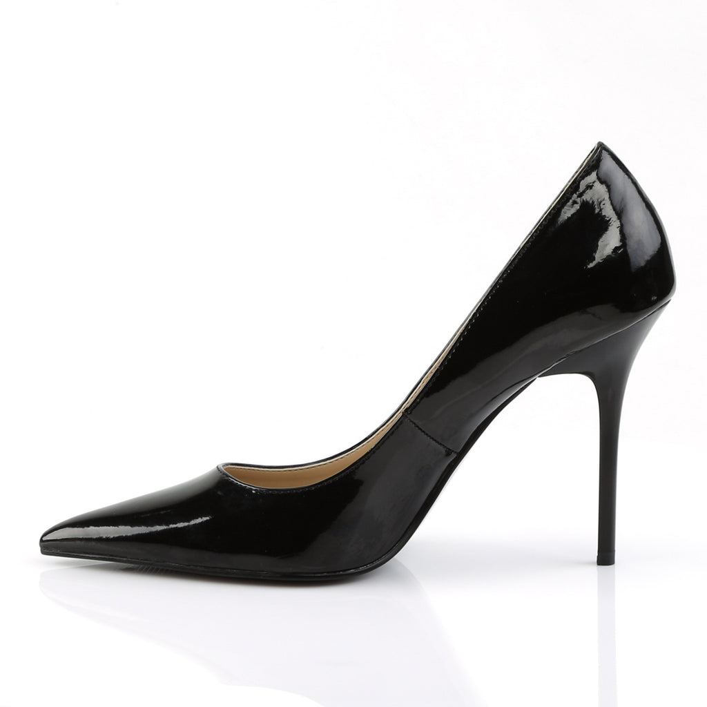 Classique 20 Black Patent Pump 4" Heels - Direct - Totally Wicked Footwear