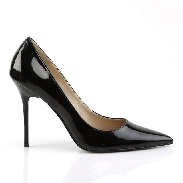 Classique 20 Black Patent Pump 4" Heels - Direct - Totally Wicked Footwear