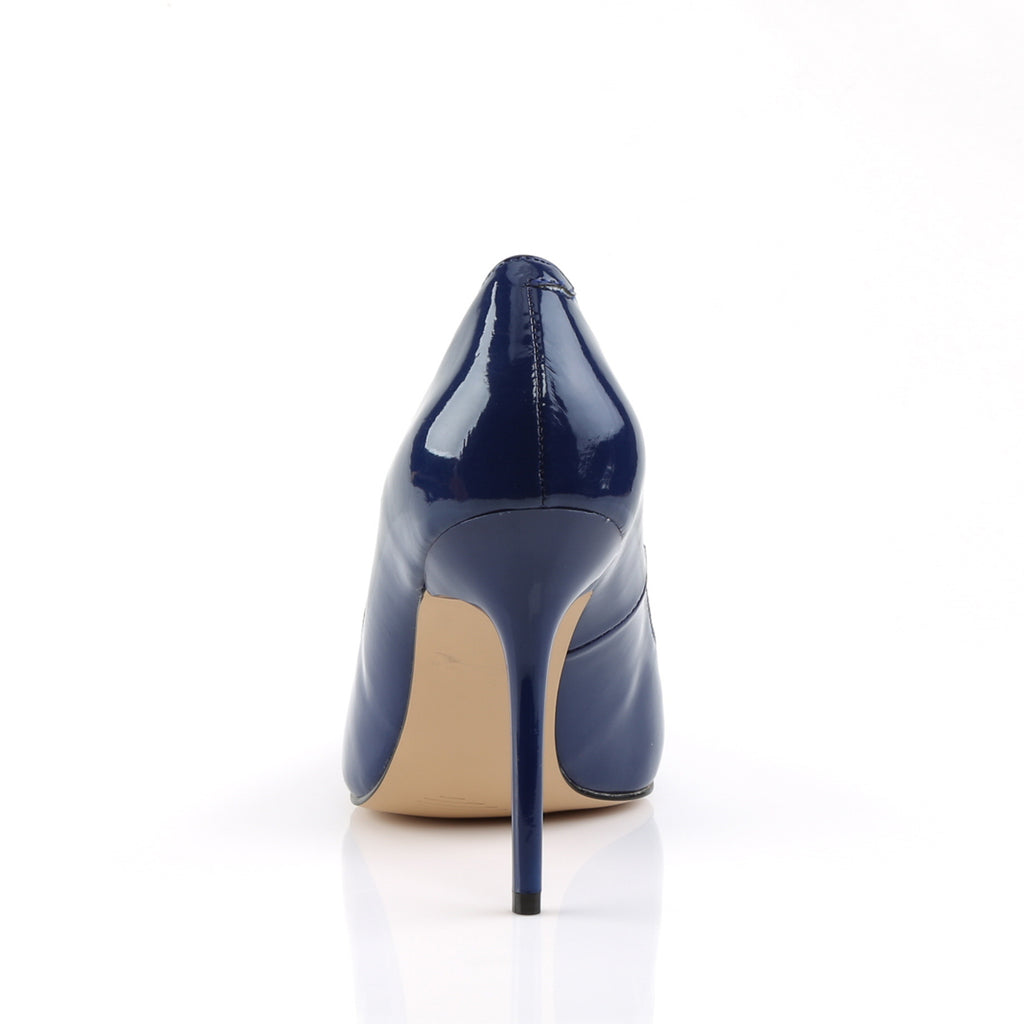Classique 20 Navy Blue Patent Pump 4" Heels - Direct - Totally Wicked Footwear