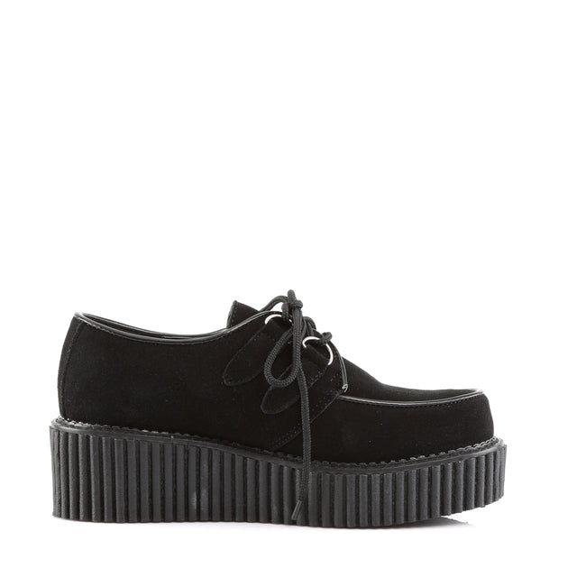 Creeper 101 Black 2" Platform Oxford Woman's 6-11  - Demonia Direct - Totally Wicked Footwear