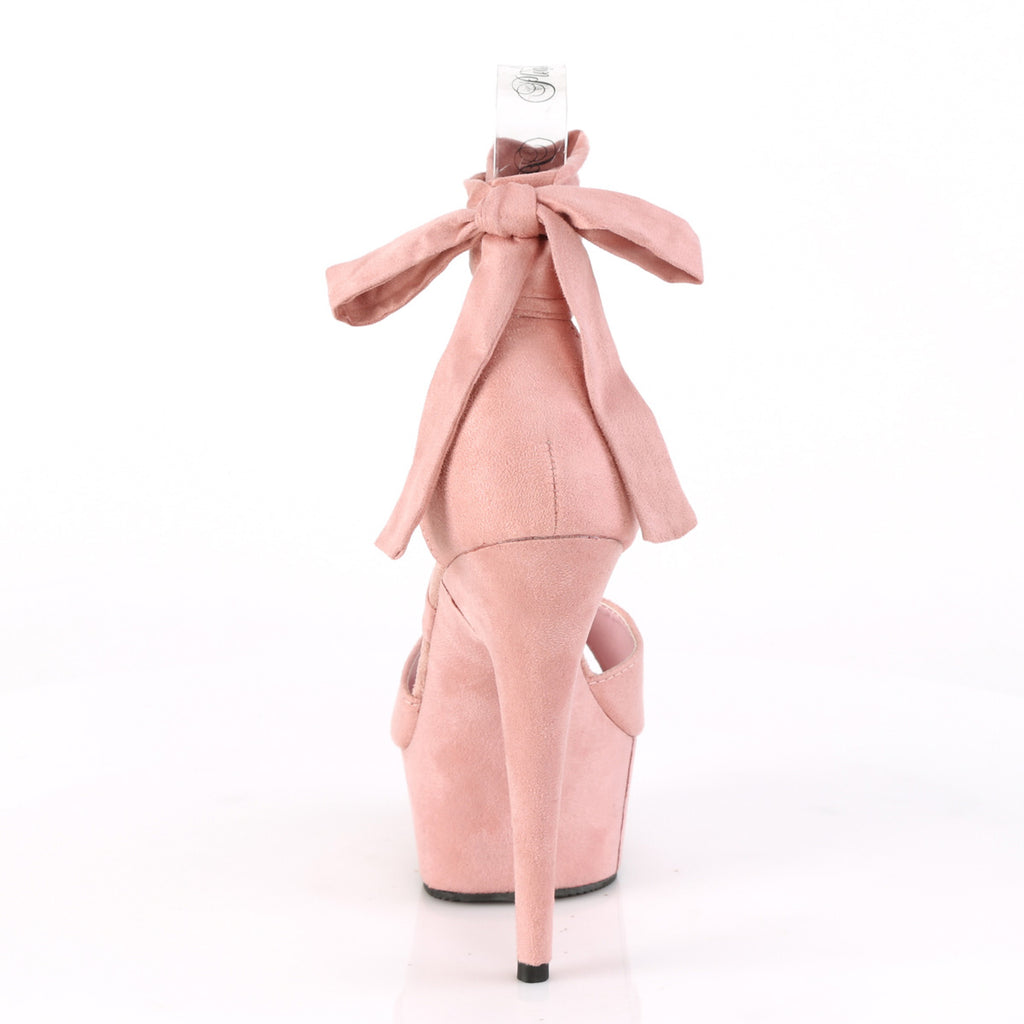 Delight 679 Baby Pink Cross Wrap Strap Sandals- 6" High Heel Platform Shoe - Direct - Totally Wicked Footwear