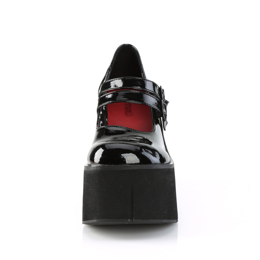Kera 08 Patent 4.5" Platform Double Strap Maryjane Shoe  - Demonia Direct - Totally Wicked Footwear