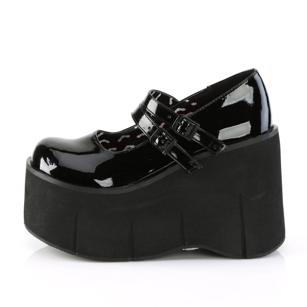 Kera 08 Patent 4.5" Platform Double Strap Maryjane Shoe  - Demonia Direct - Totally Wicked Footwear