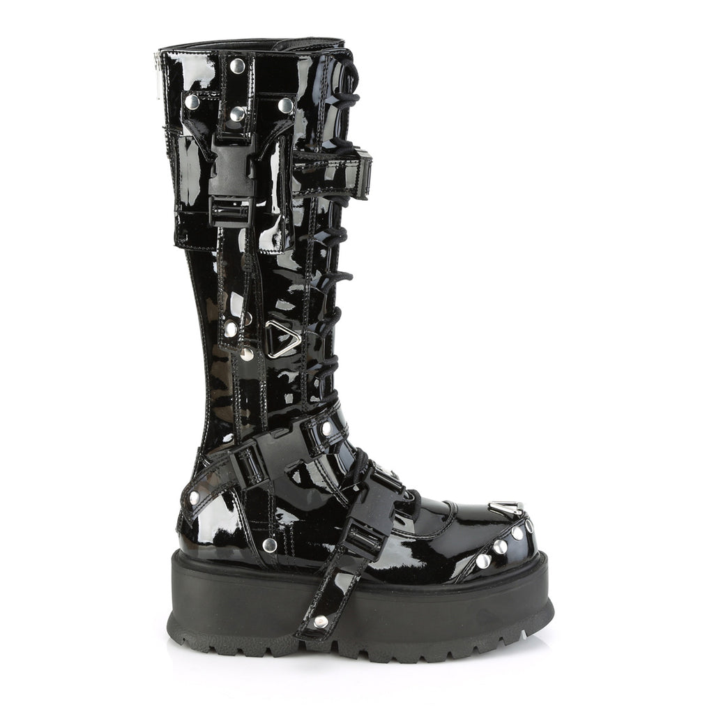 Slacker 260 Black Platform Combat Gothic Punk Boots - Totally Wicked Footwear