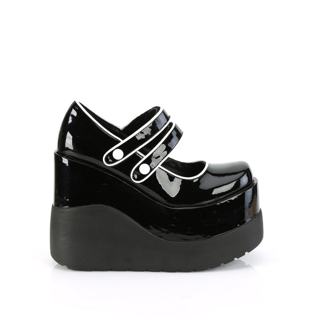 Void 37 Black Patent Platform Mary Jane Platform Shoes - Totally Wicked Footwear