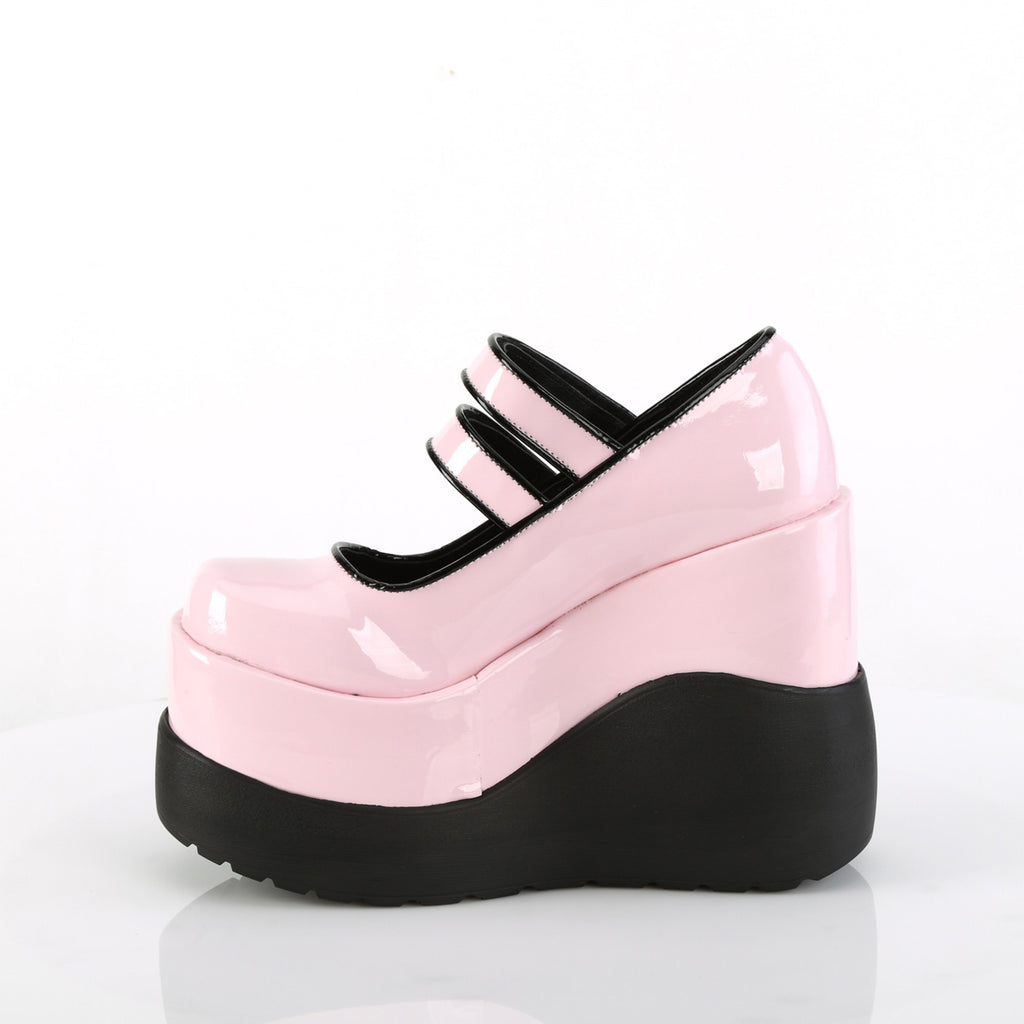 Void 37 Pink Patent Platform Mary Jane Platform Shoes - Totally Wicked Footwear