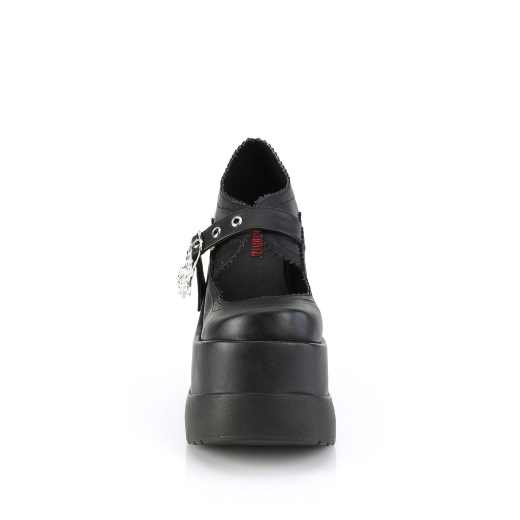Void 38 Black Matte Platform Mary Jane Platform Shoes - Totally Wicked Footwear