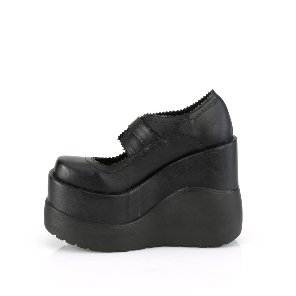 Void 38 Black Matte Platform Mary Jane Platform Shoes - Totally Wicked Footwear