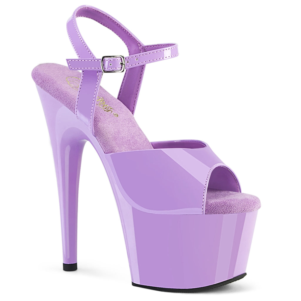Adore 709 Lilac Lavender Purple Ankle Strap 7" Heel Platform Shoes -Direct - Totally Wicked Footwear