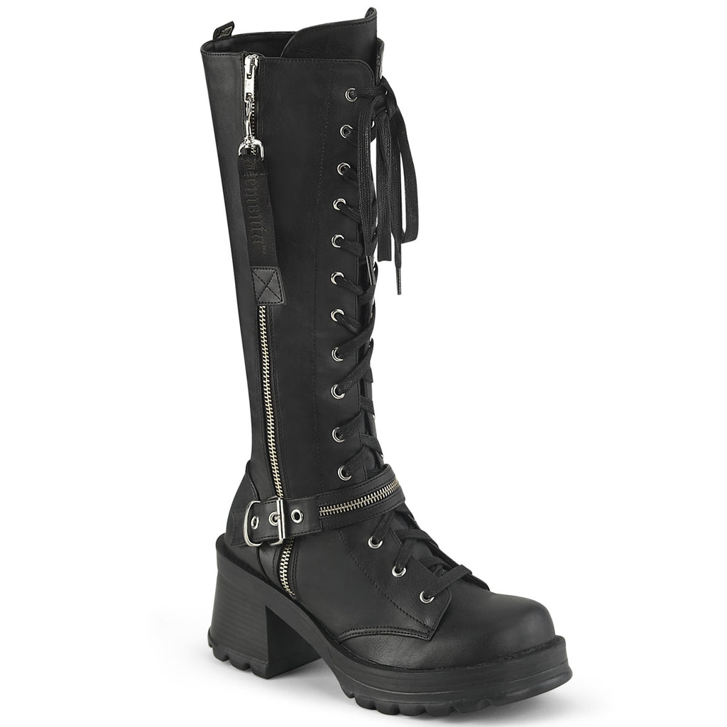 Bratty 206 Knee Boots  - Demonia Direct - Totally Wicked Footwear