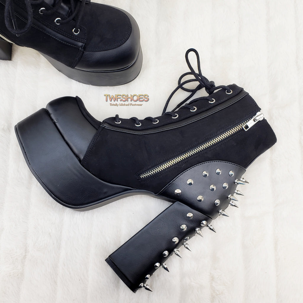 Charade 100 Ankle Boot Chunky Heel Studs - Totally Wicked Footwear