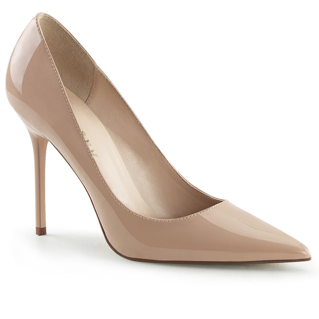 Classique 20 Nude Patent Pump 4" Heels - Direct - Totally Wicked Footwear