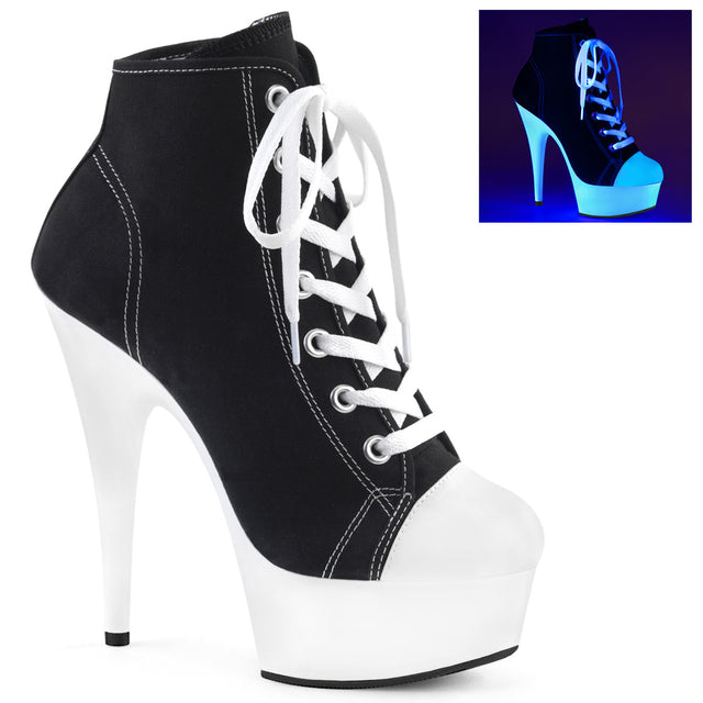 Delight 600SK-02 UV Platform Sneaker Heels Black - Direct - Totally Wicked Footwear