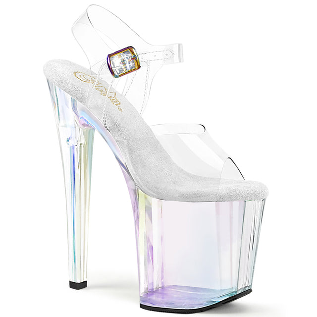 Enchant 708HT Hologram Tint Ankle Strap Platform Sandals 8" Heels - Direct - Totally Wicked Footwear