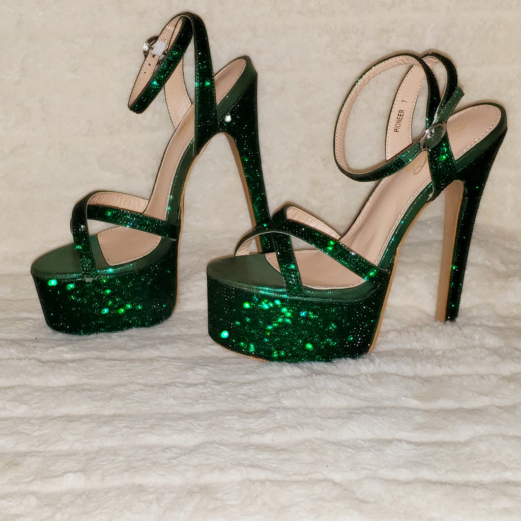 Green wedding shoes with deep green velvet heels for the earthy and  luxurious bride